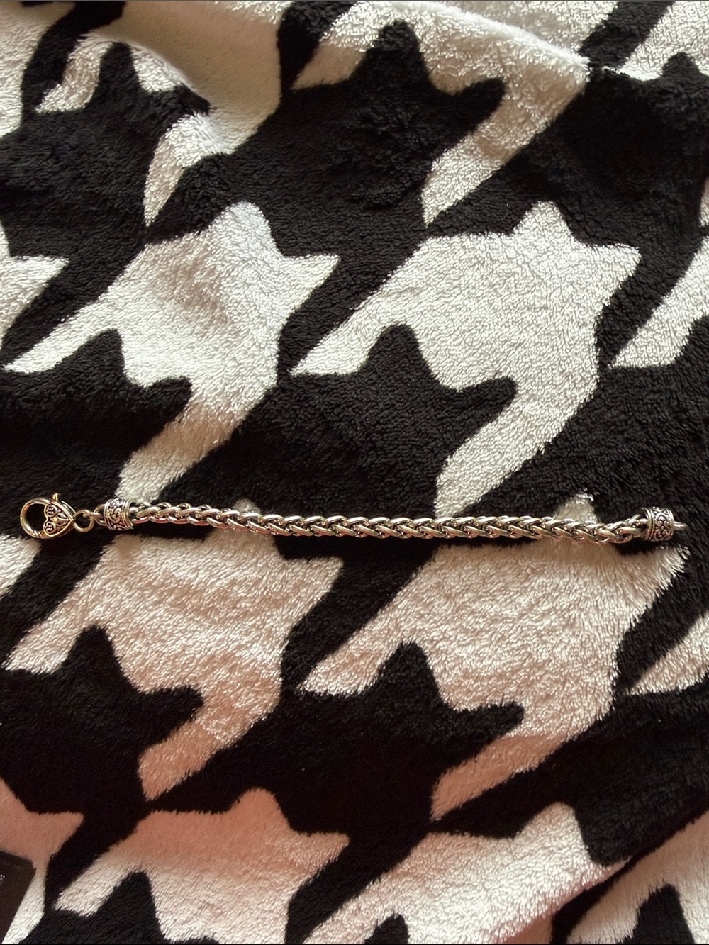 Brighton Silver Rope Chain Bracelet - Elegant Braided Design. Approx 7 1/2” new